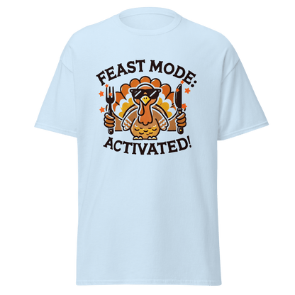 Light Blue - Thanksgiving T-Shirt - Feast Mode: Activated!