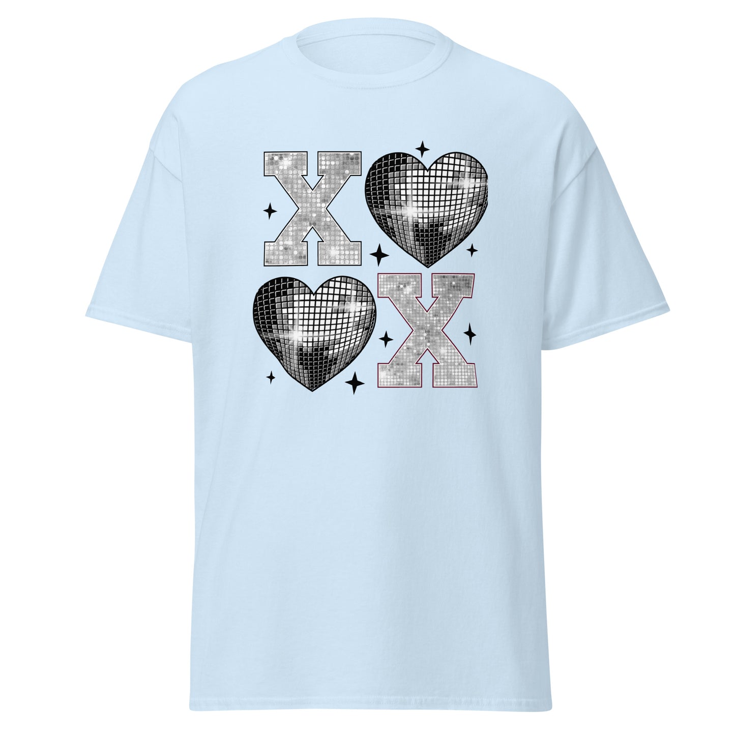 XOXO Silver - Valentine’s Day T-Shirt – Stylish & Comfortable Love-Inspired - Occasion Nation Studio