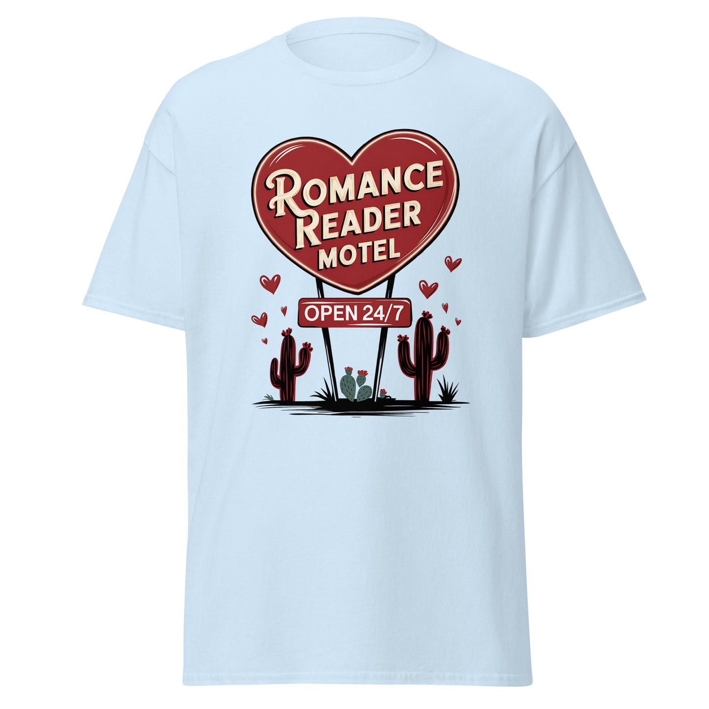 Romance Reader Motel - Valentine’s Day T-Shirt - Lightweight and Comfortable - Occasion Nation Studio