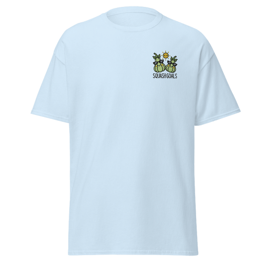 Unisex Fall Embroidered T-Shirt – "Squash Goals" - Occasion Nation Studio