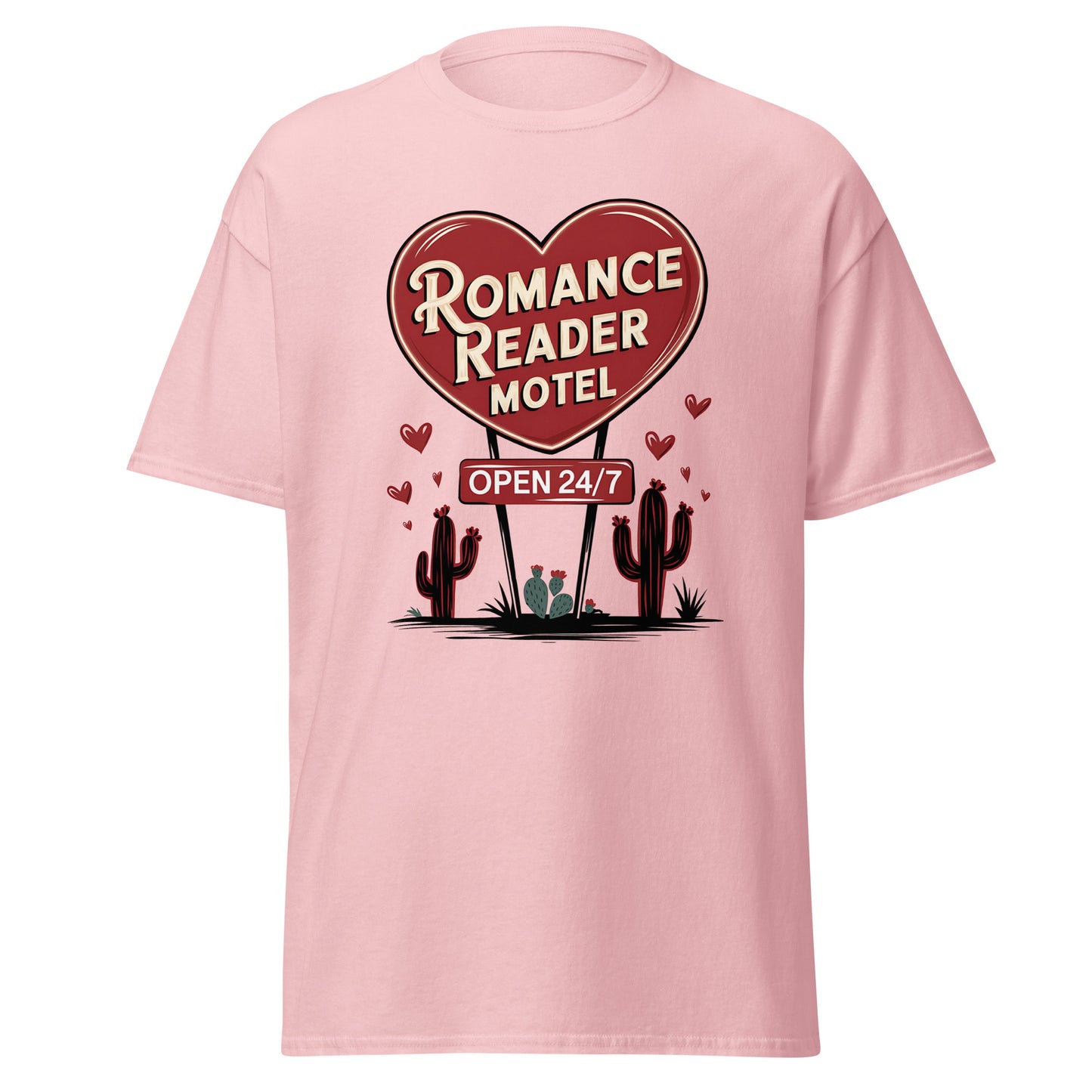 Romance Reader Motel - Valentine’s Day T-Shirt - Lightweight and Comfortable - Occasion Nation Studio