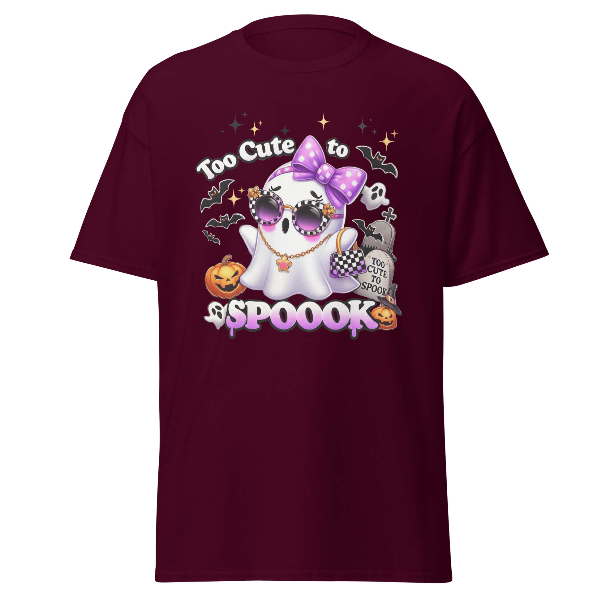 Unisex Halloween Printed T-Shirt – "Too Cute To Spook" – Fun Halloween T-Shirt - Occasion Nation Studio