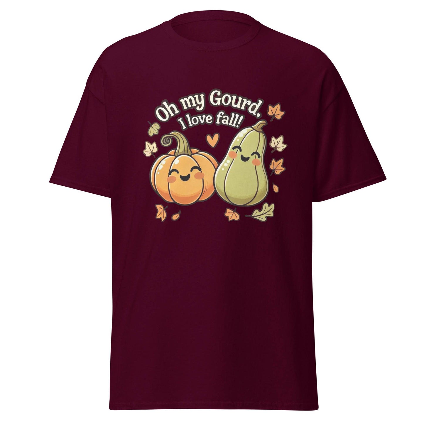 Unisex Fall Printed Tshirt – "Oh My Gourd, I Love Fall" – Fun Fall Graphic Tee for Autumn Lovers" - Occasion Nation Studio