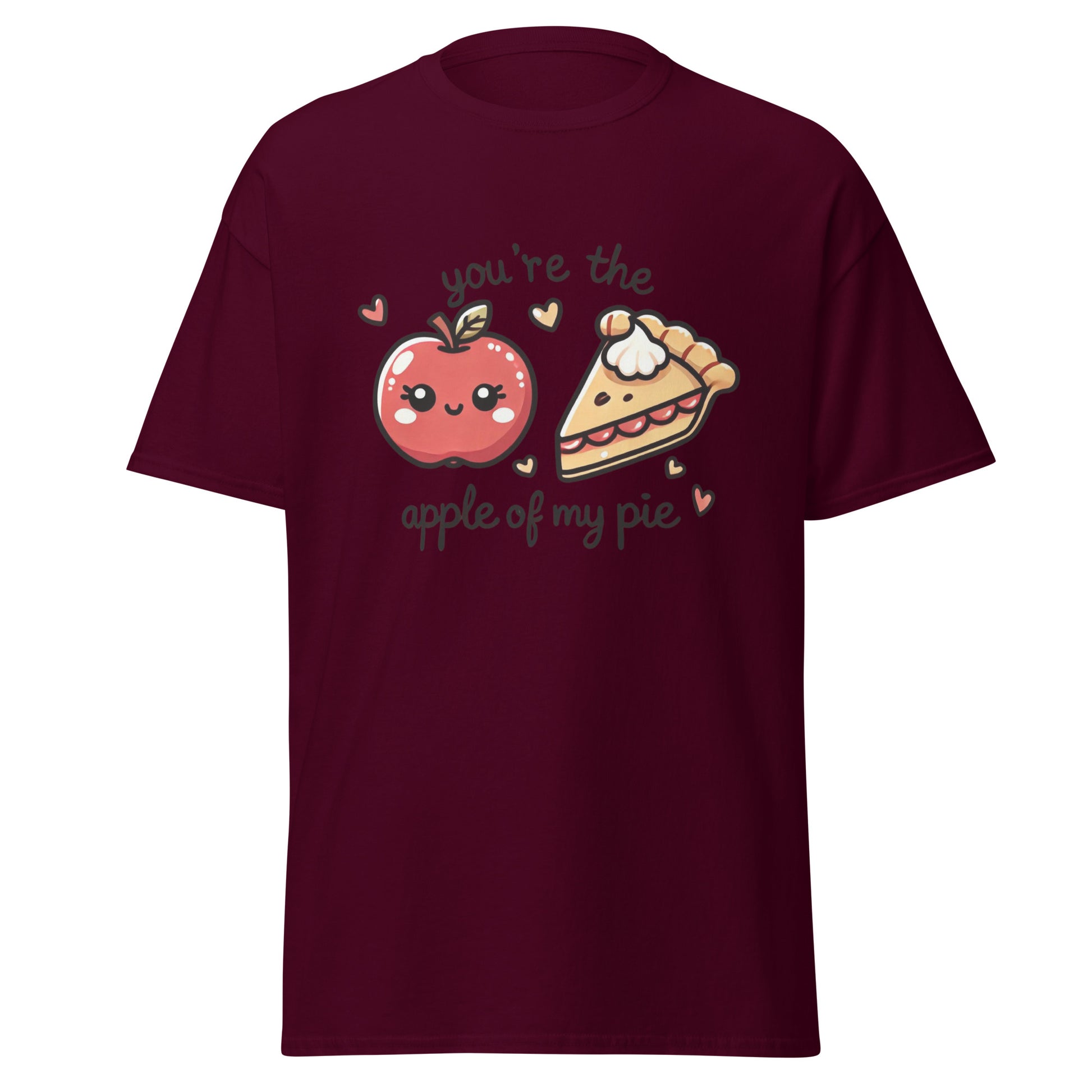 Unisex Fall Printed T-Shirt – "You're The Apple Of My Pie" – Fun Fall Graphic Tee for Apple Lovers" - Occasion Nation Studio