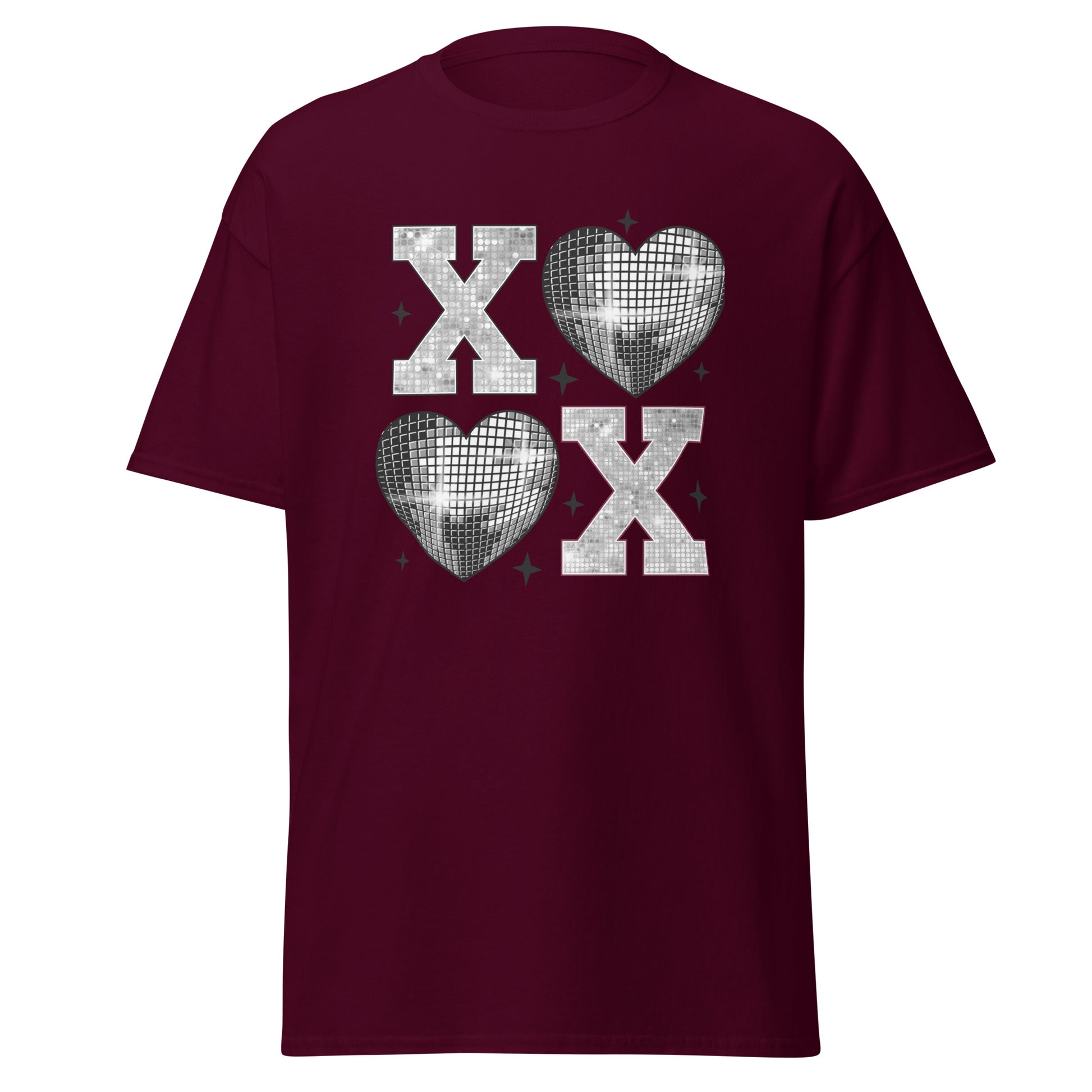 XOXO Silver - Valentine’s Day T-Shirt – Stylish & Comfortable Love-Inspired - Occasion Nation Studio