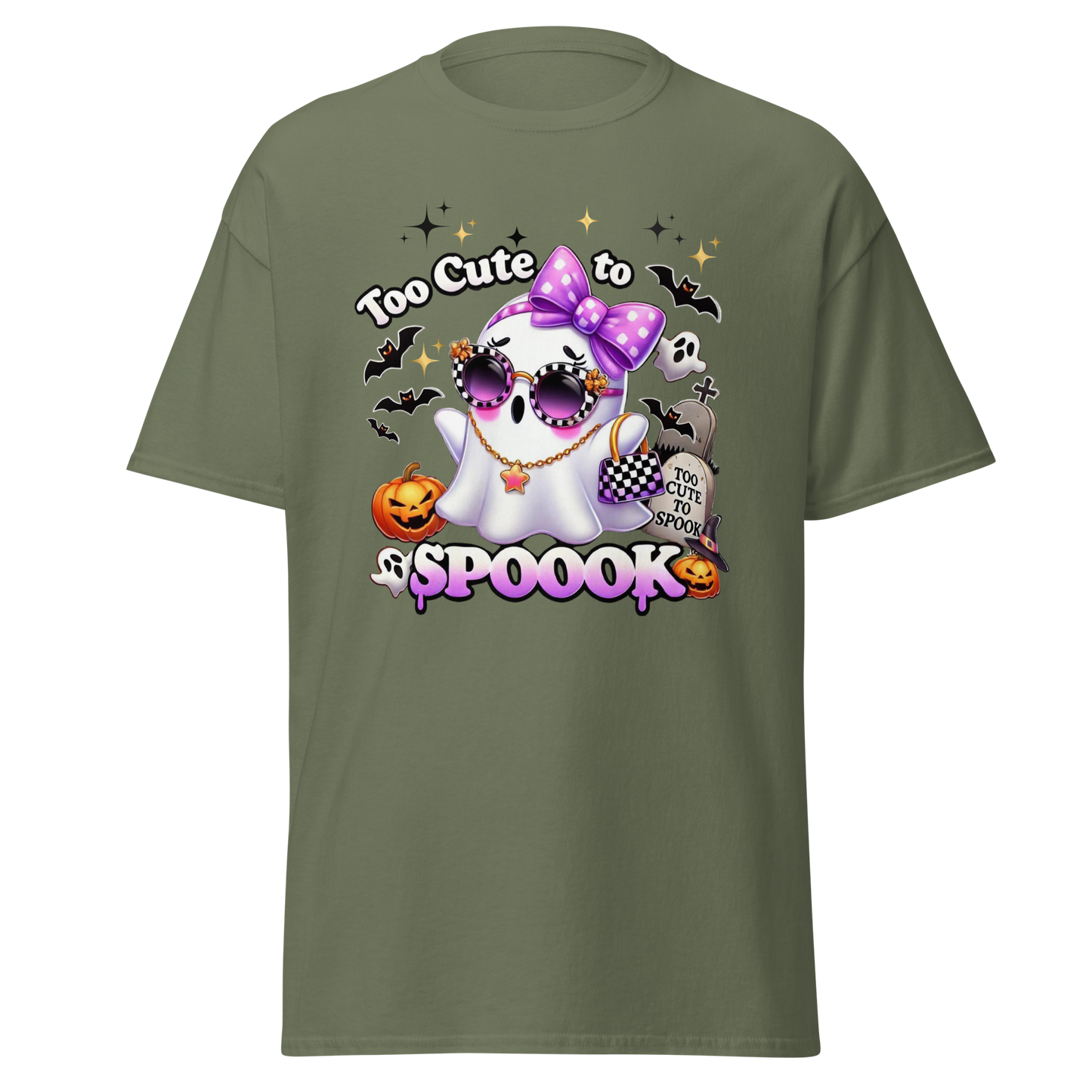 Unisex Halloween Printed T-Shirt – "Too Cute To Spook" – Fun Halloween T-Shirt - Occasion Nation Studio