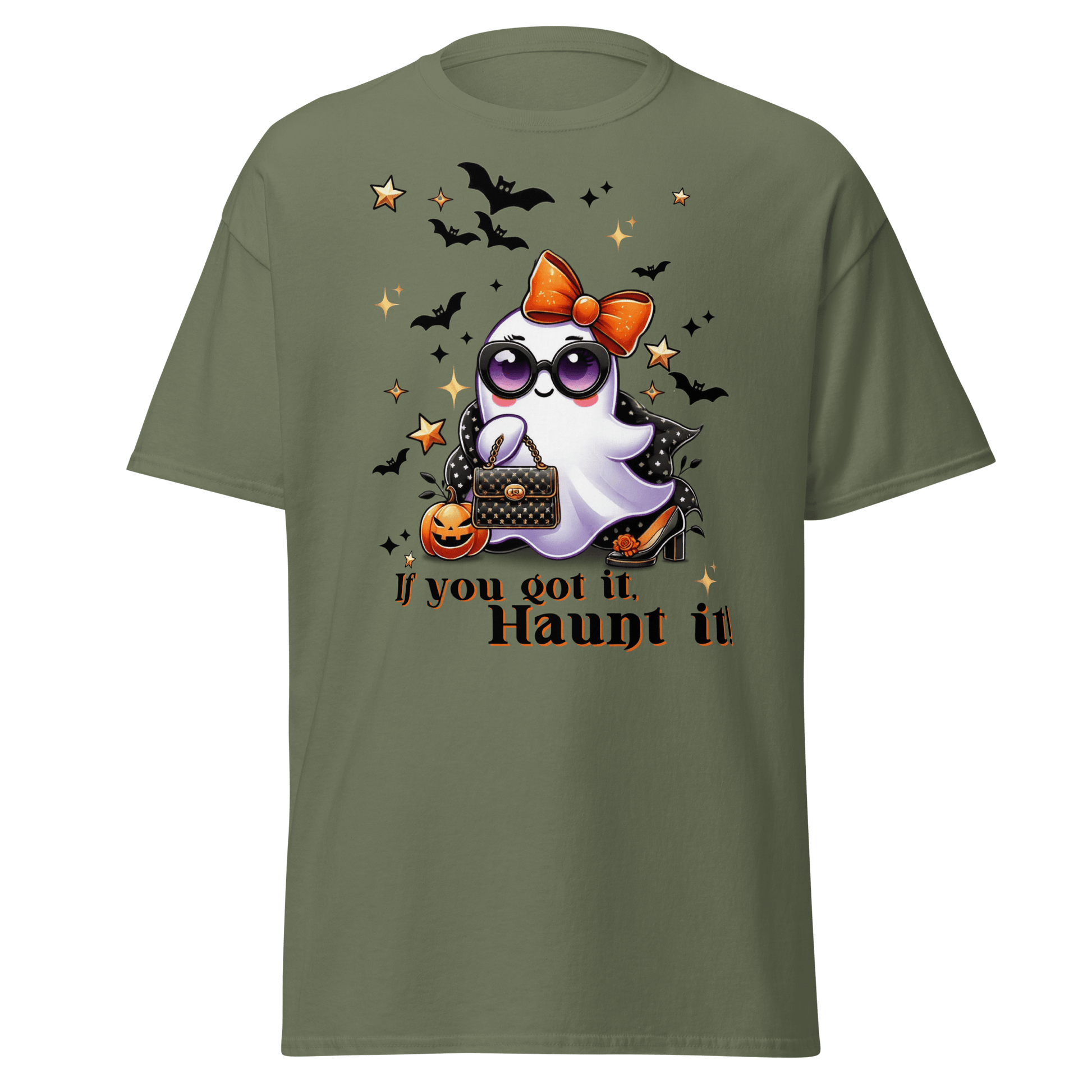 Unisex Halloween Printed T-Shirt – "If You Got It, Haunt It!" – Fun Halloween T-Shirt - Occasion Nation Studio