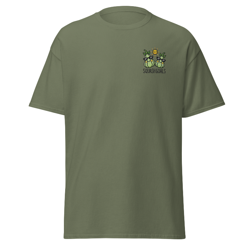 Unisex Fall Embroidered T-Shirt – "Squash Goals" - Occasion Nation Studio