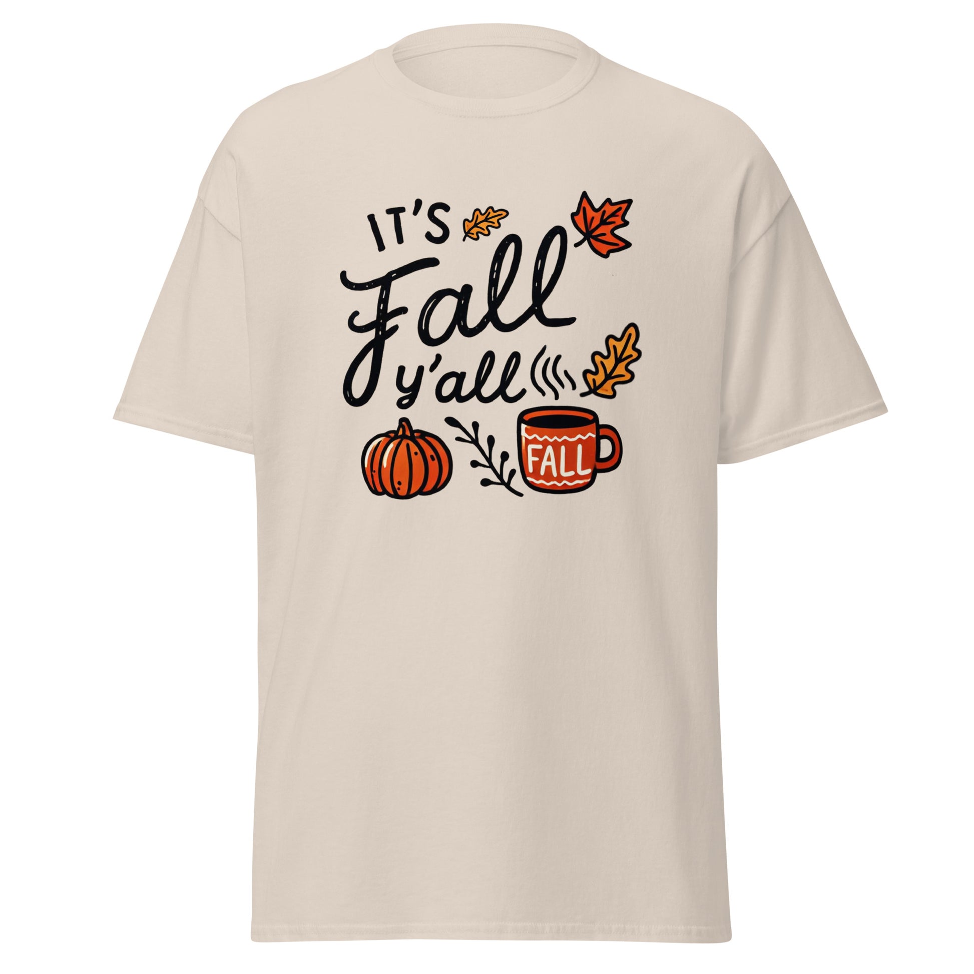 Unisex Fall Printed T-Shirt – "It’s Fall Y’all" – Cozy Autumn T-Shirt for Fall Lovers - Occasion Nation Studio