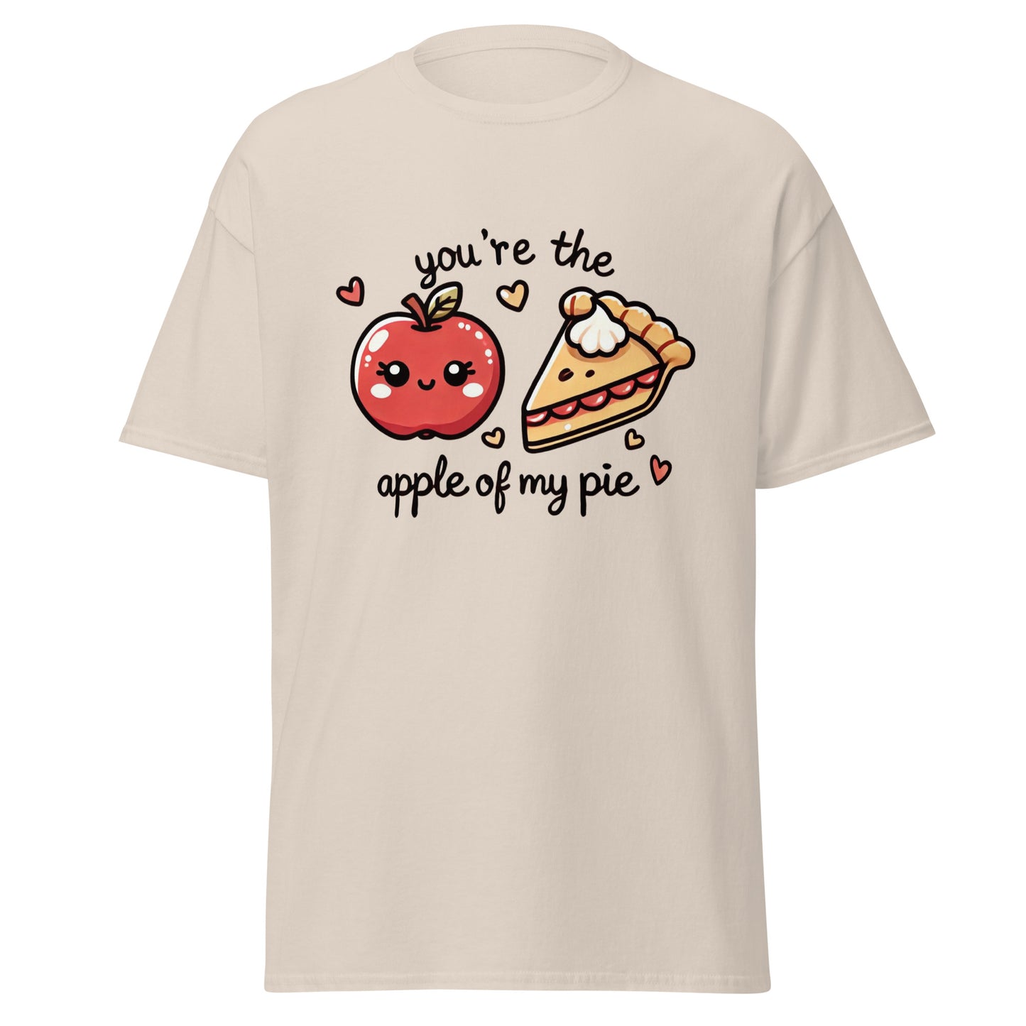 Unisex Fall Printed T-Shirt – "You're The Apple Of My Pie" – Fun Fall Graphic Tee for Apple Lovers" - Occasion Nation Studio