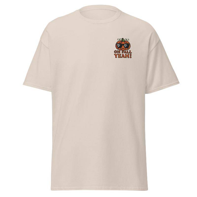 Unisex Fall Embroidered T-Shirt –"Oh Fall, Yeah!" - Occasion Nation Studio