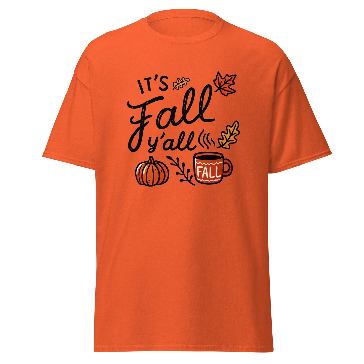 Unisex Fall Printed T-Shirt – "It’s Fall Y’all" – Cozy Autumn T-Shirt for Fall Lovers - Occasion Nation Studio