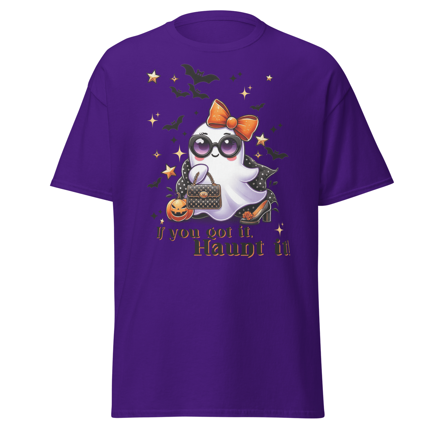 Unisex Halloween Printed T-Shirt – "If You Got It, Haunt It!" – Fun Halloween T-Shirt - Occasion Nation Studio