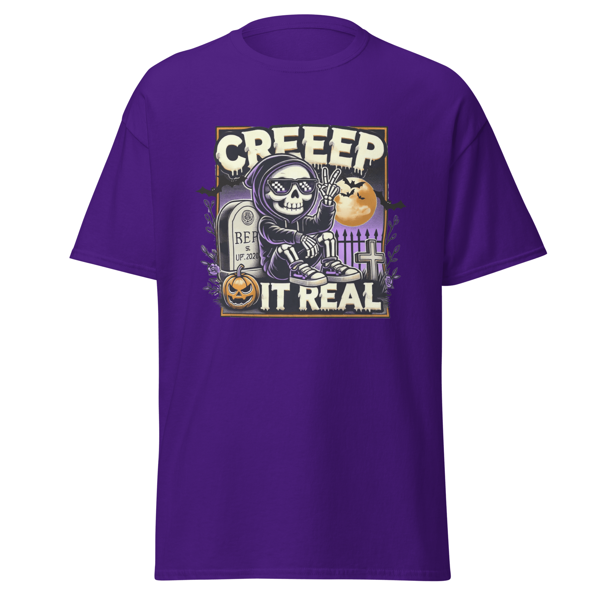 Unisex Halloween Printed T-Shirt – "Creep It Real!" – Fun Halloween T-Shirt - Occasion Nation Studio