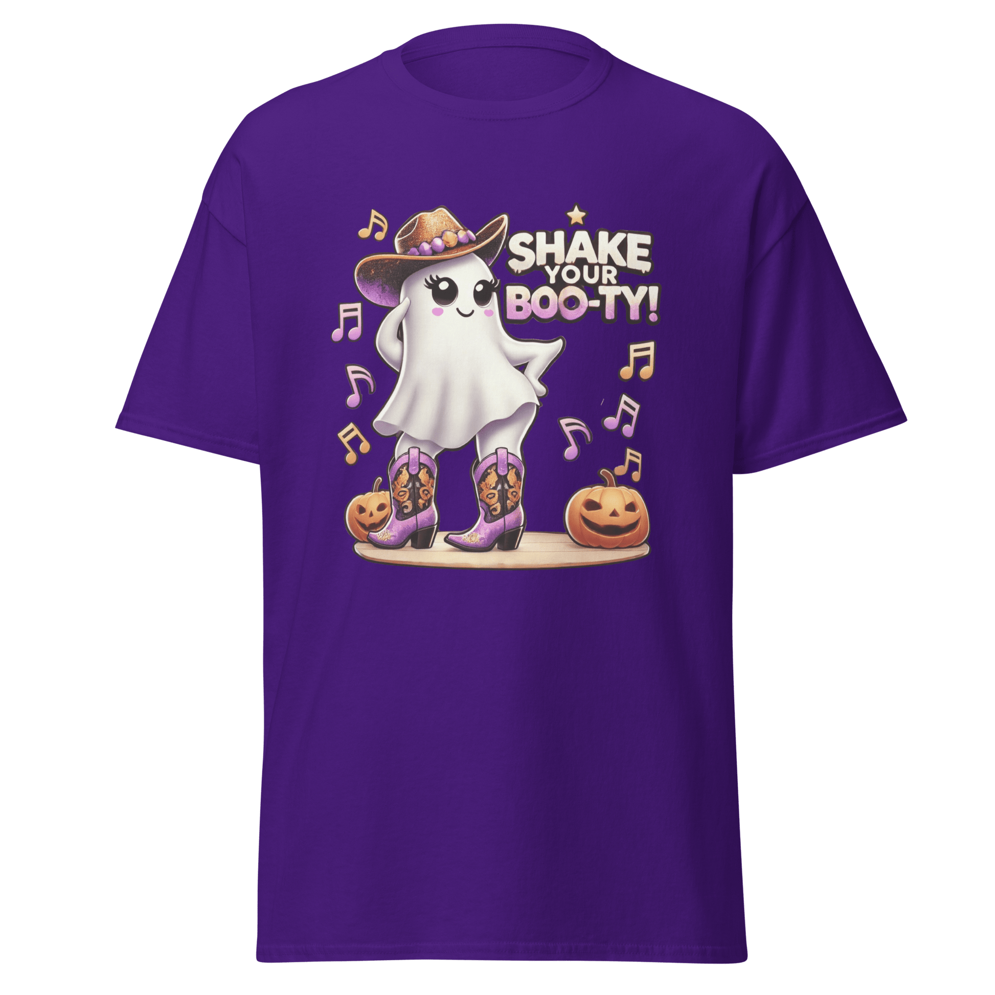 Unisex Halloween Printed T-Shirt – "Shake Your Boo-Ty!" – Fun Halloween T-Shirt - Occasion Nation Studio