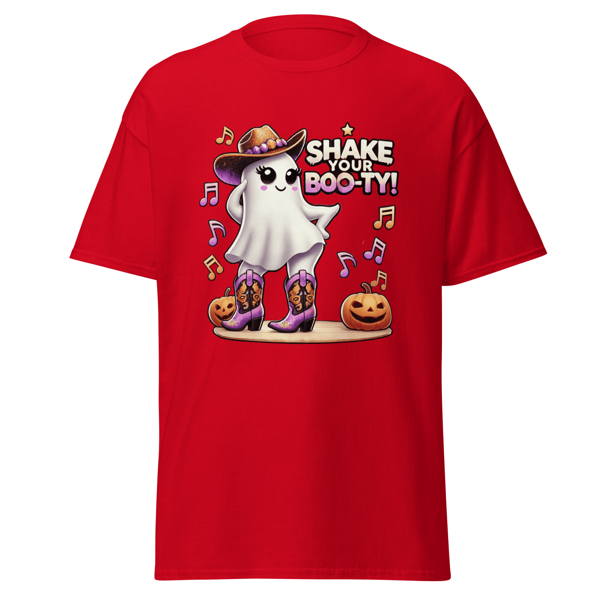 Unisex Halloween Printed T-Shirt – "Shake Your Boo-Ty!" – Fun Halloween T-Shirt - Occasion Nation Studio