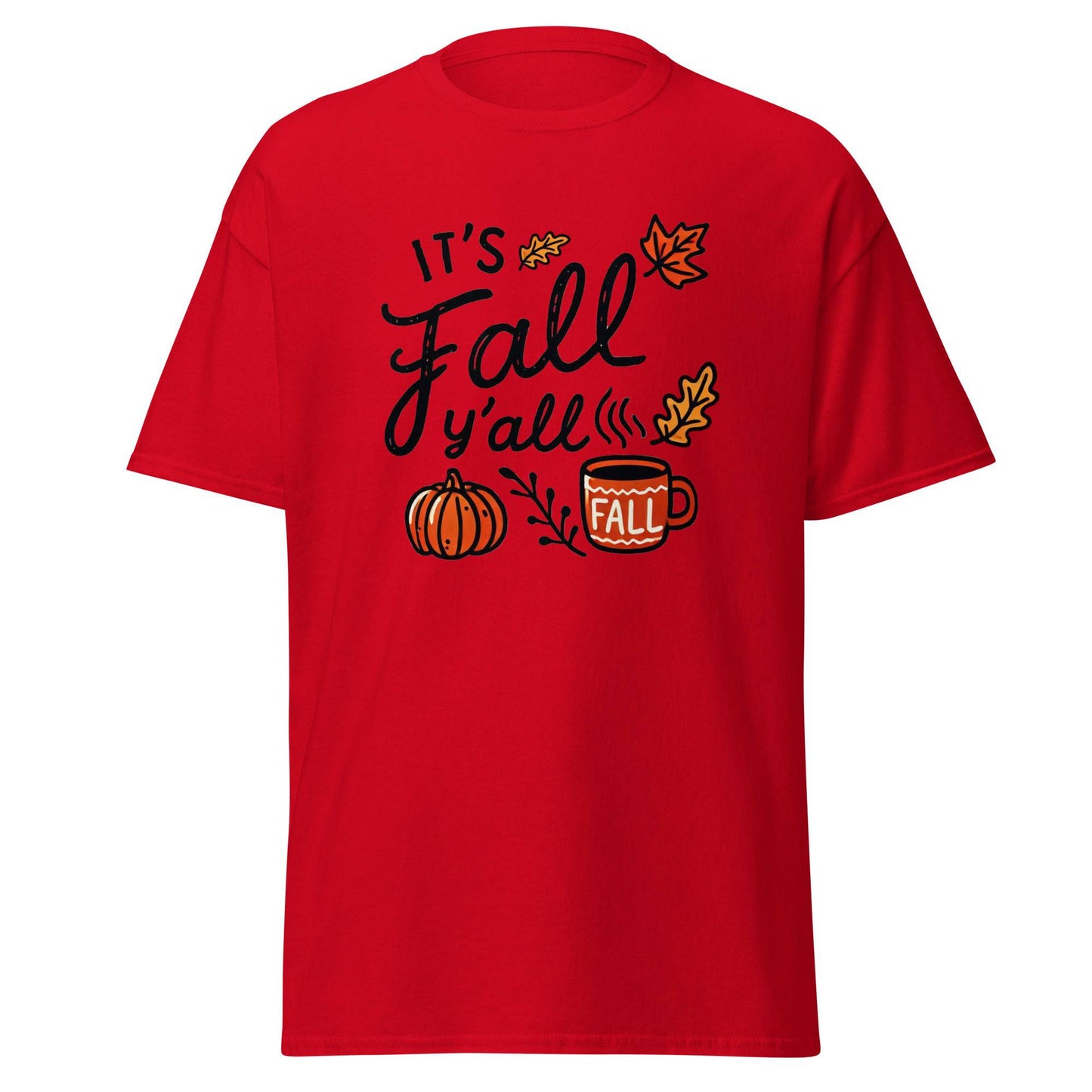 Unisex Fall Printed T-Shirt – "It’s Fall Y’all" – Cozy Autumn T-Shirt for Fall Lovers - Occasion Nation Studio