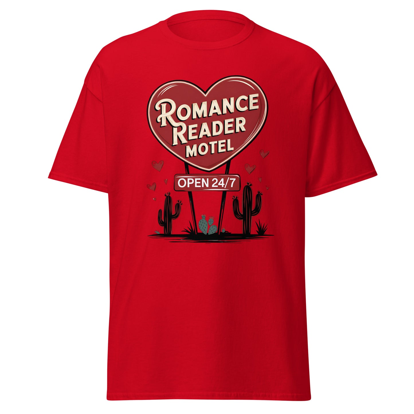 Romance Reader Motel - Valentine’s Day T-Shirt - Lightweight and Comfortable - Occasion Nation Studio