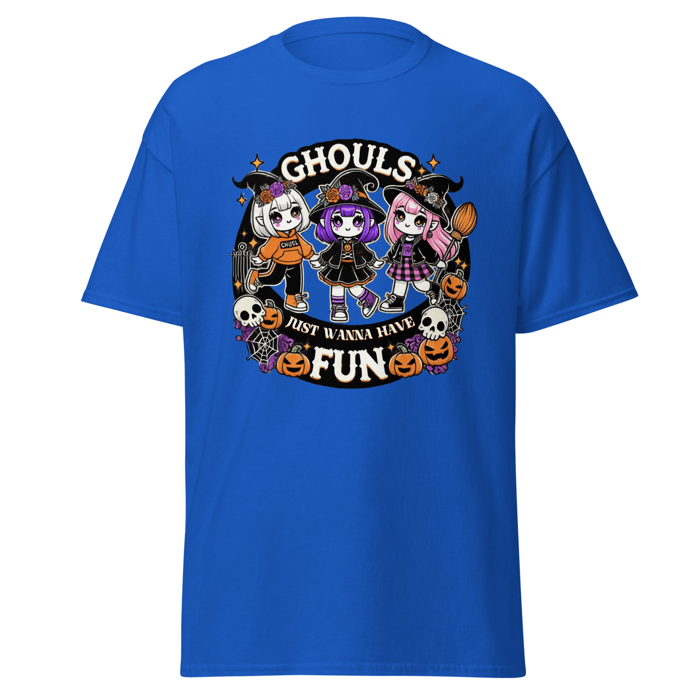 Unisex Halloween Printed T-Shirt – "Ghouls Just Wanna Have Fun" – Fun Halloween T-Shirt - Occasion Nation Studio