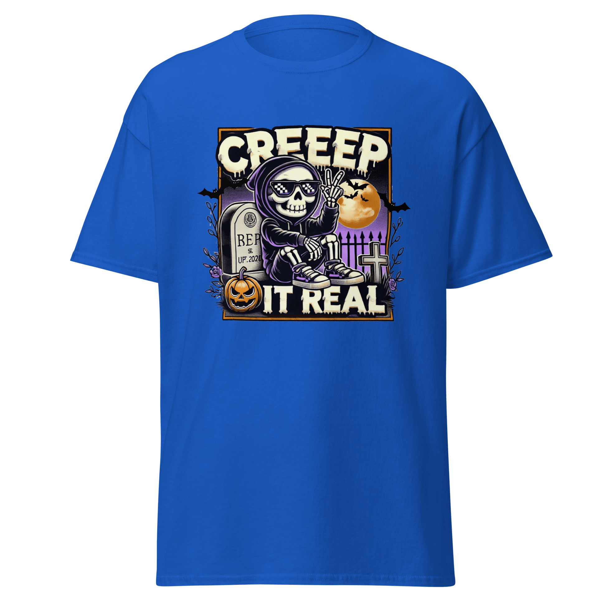 Unisex Halloween Printed T-Shirt – "Creep It Real!" – Fun Halloween T-Shirt - Occasion Nation Studio