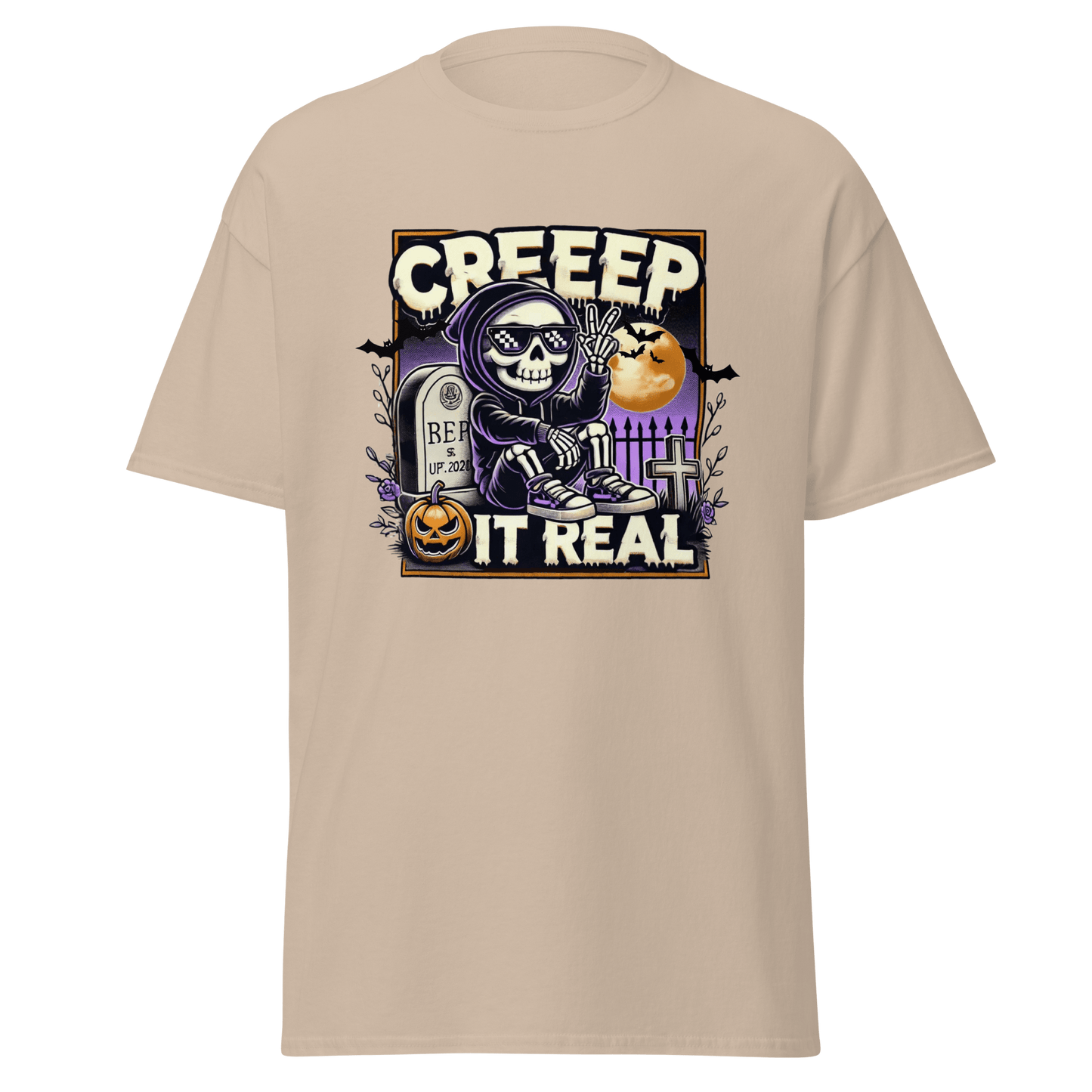 Unisex Halloween Printed T-Shirt – "Creep It Real!" – Fun Halloween T-Shirt - Occasion Nation Studio