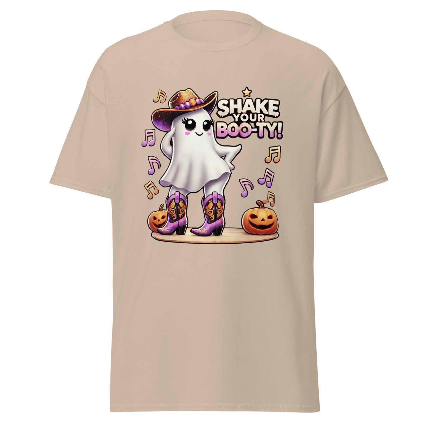 Unisex Halloween Printed T-Shirt – "Shake Your Boo-Ty!" – Fun Halloween T-Shirt - Occasion Nation Studio