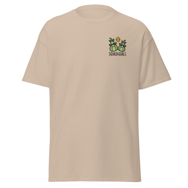 Unisex Fall Embroidered T-Shirt – "Squash Goals" - Occasion Nation Studio