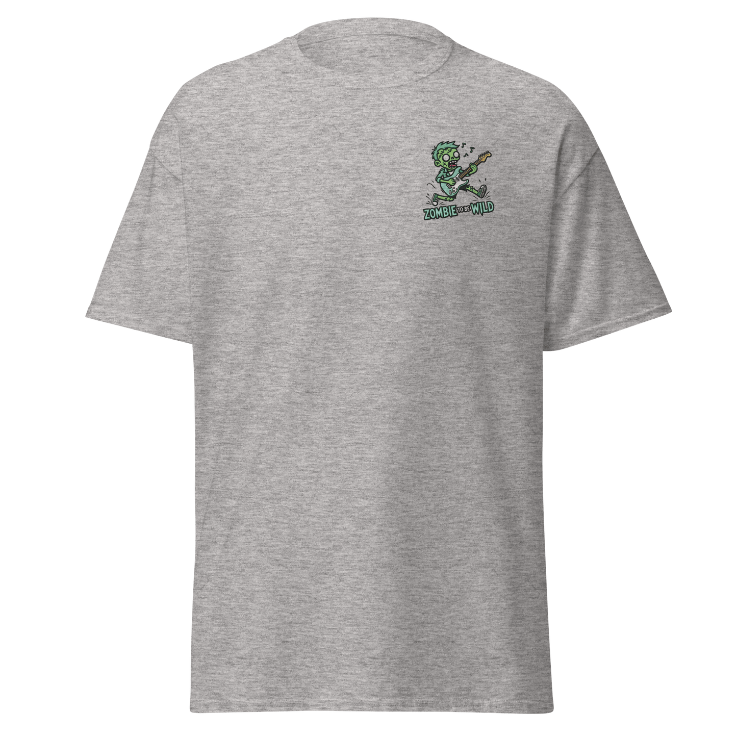 Unisex Halloween Embroidered T-Shirt – "Zombie To Be Wild!" – Fun Zombie Halloween T-Shirt - Occasion Nation Studio