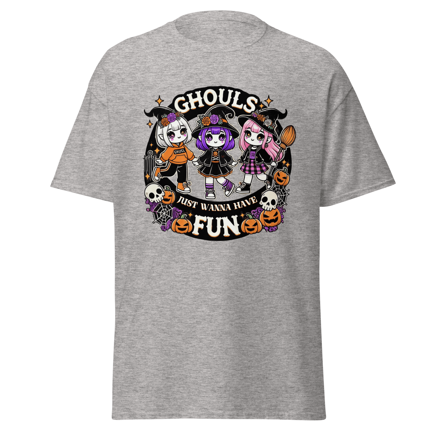 Unisex Halloween Printed T-Shirt – "Ghouls Just Wanna Have Fun" – Fun Halloween T-Shirt - Occasion Nation Studio