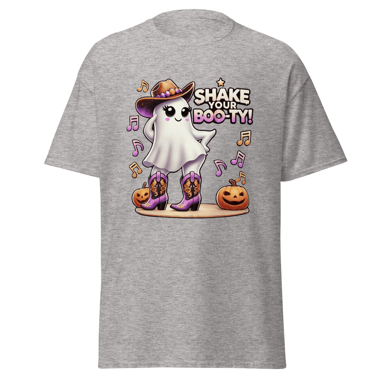 Unisex Halloween Printed T-Shirt – "Shake Your Boo-Ty!" – Fun Halloween T-Shirt - Occasion Nation Studio