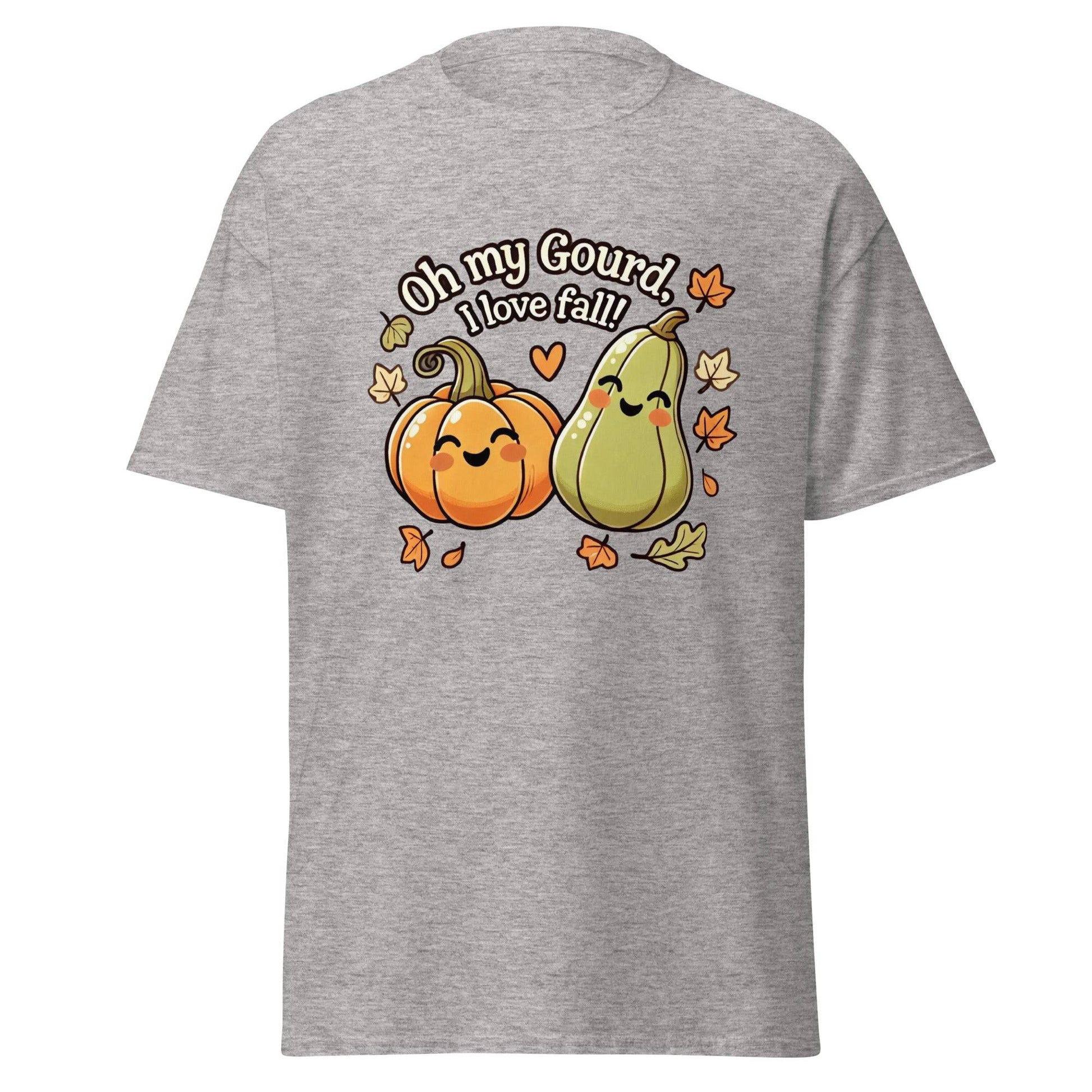 Unisex Fall Printed Tshirt – "Oh My Gourd, I Love Fall" – Fun Fall Graphic Tee for Autumn Lovers" - Occasion Nation Studio