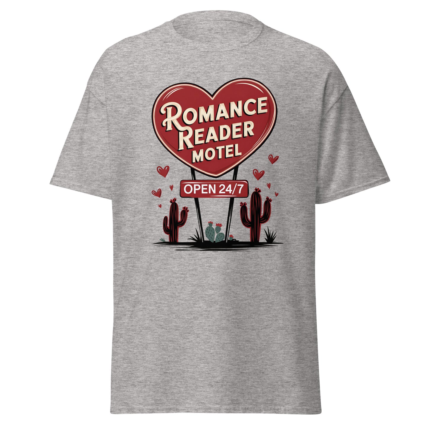 Romance Reader Motel - Valentine’s Day T-Shirt - Lightweight and Comfortable - Occasion Nation Studio