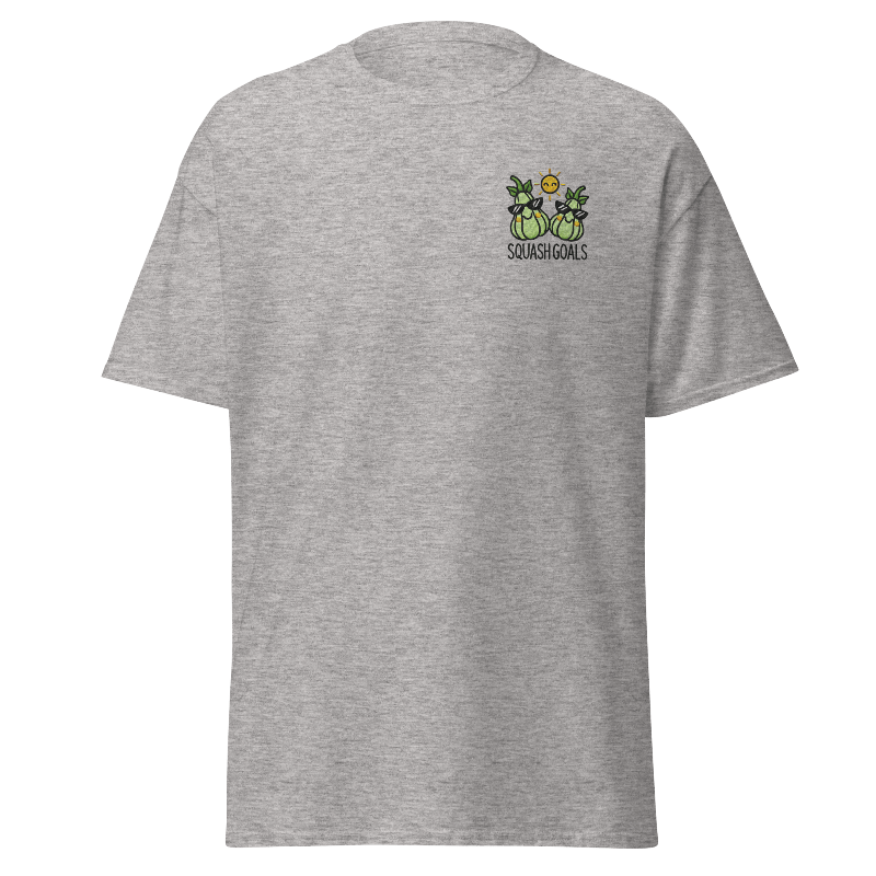 Unisex Fall Embroidered T-Shirt – "Squash Goals" - Occasion Nation Studio