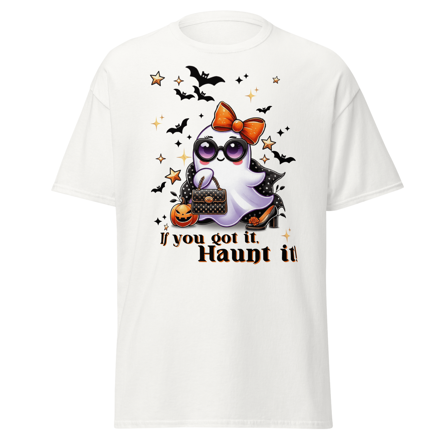 Unisex Halloween Printed T-Shirt – "If You Got It, Haunt It!" – Fun Halloween T-Shirt - Occasion Nation Studio