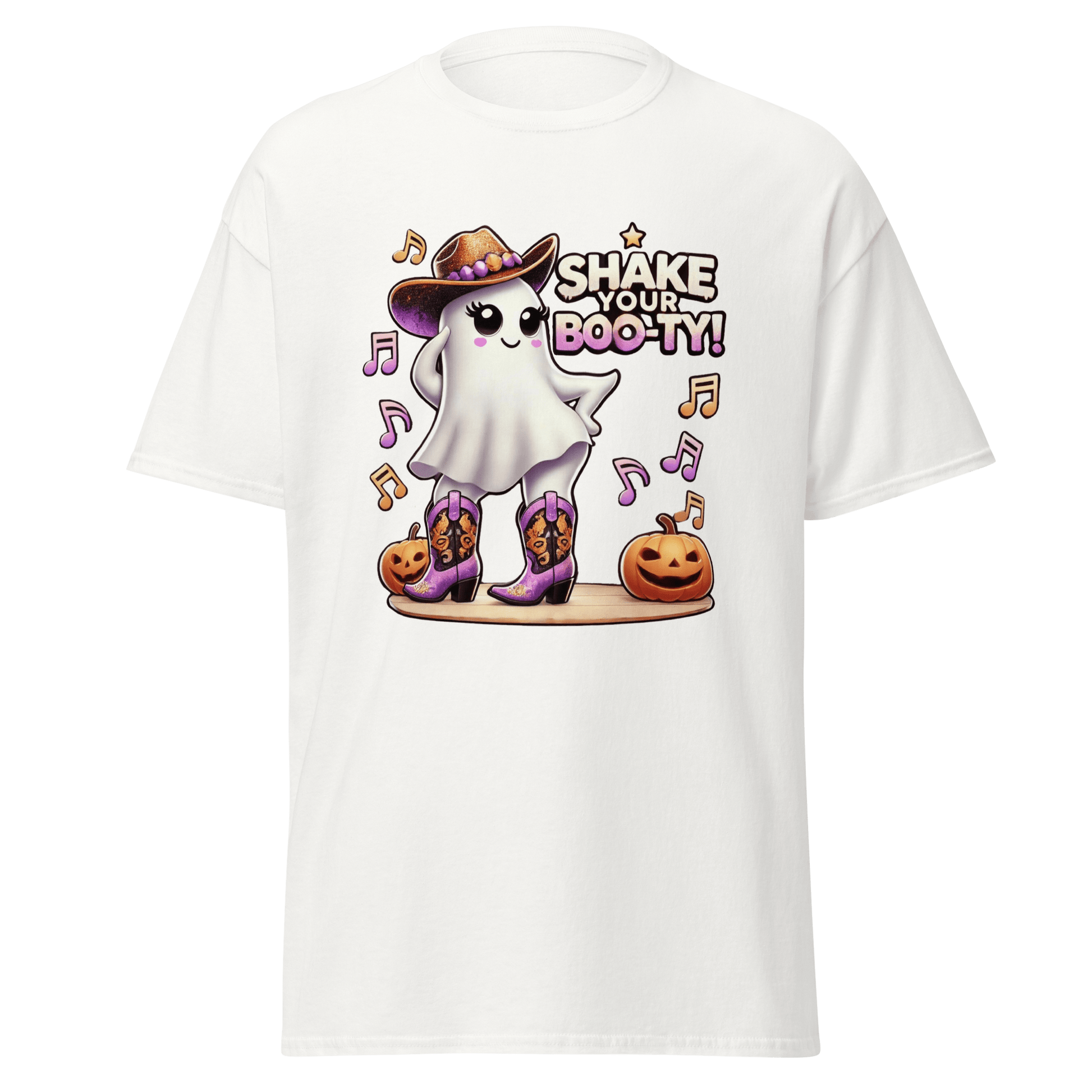 Unisex Halloween Printed T-Shirt – "Shake Your Boo-Ty!" – Fun Halloween T-Shirt - Occasion Nation Studio