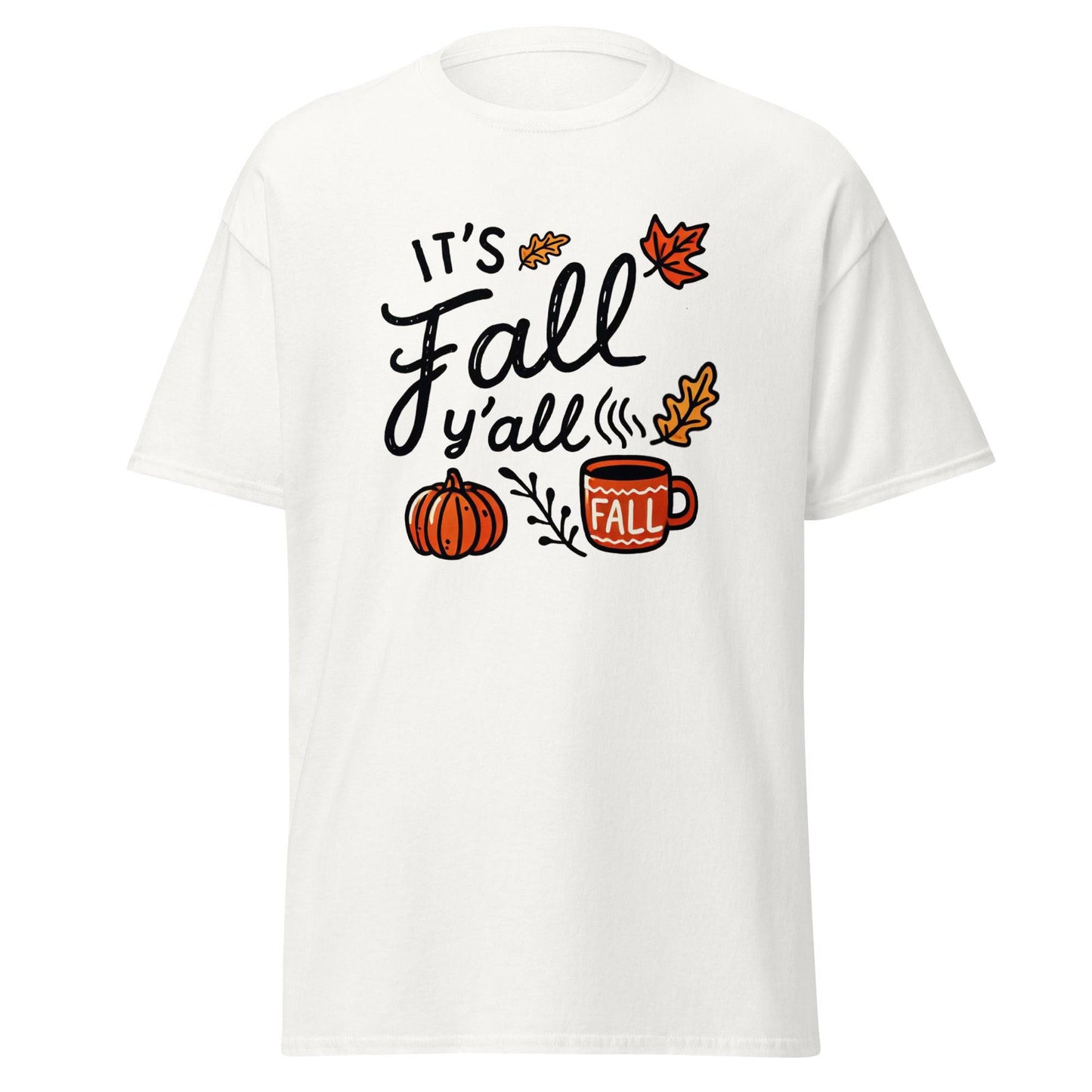 Unisex Fall Printed T-Shirt – "It’s Fall Y’all" – Cozy Autumn T-Shirt for Fall Lovers - Occasion Nation Studio