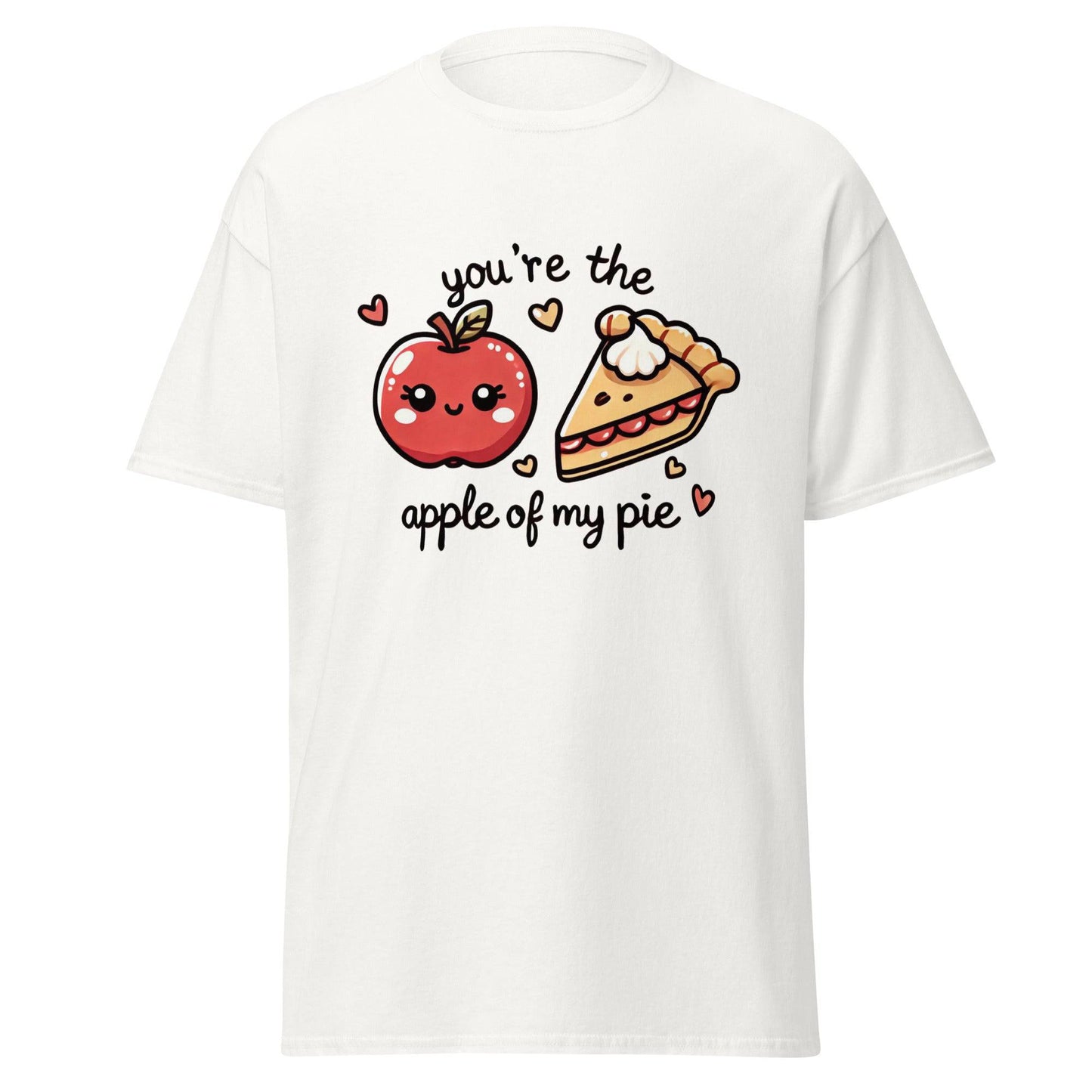 Unisex Fall Printed T-Shirt – "You're The Apple Of My Pie" – Fun Fall Graphic Tee for Apple Lovers" - Occasion Nation Studio