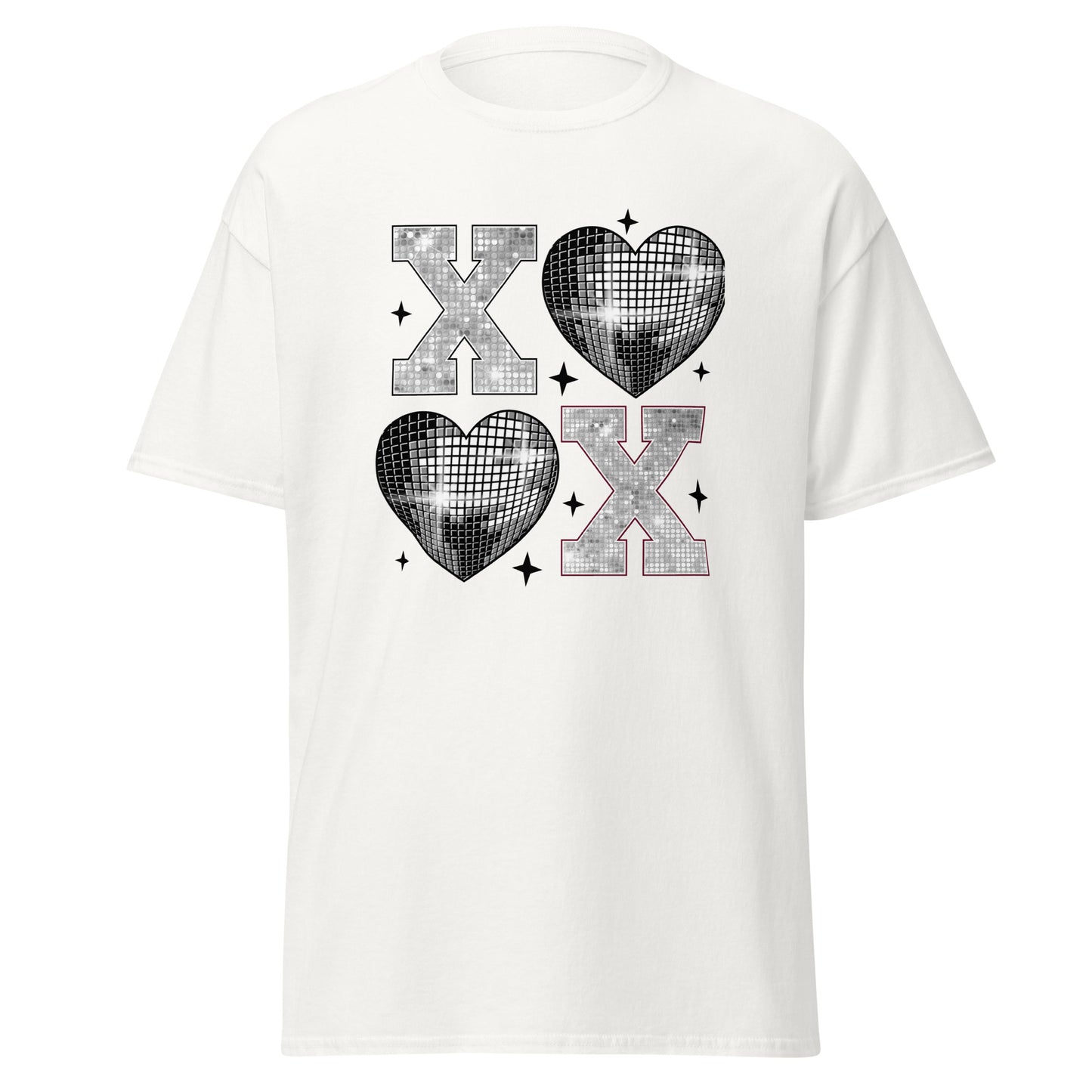 XOXO Silver - Valentine’s Day T-Shirt – Stylish & Comfortable Love-Inspired - Occasion Nation Studio