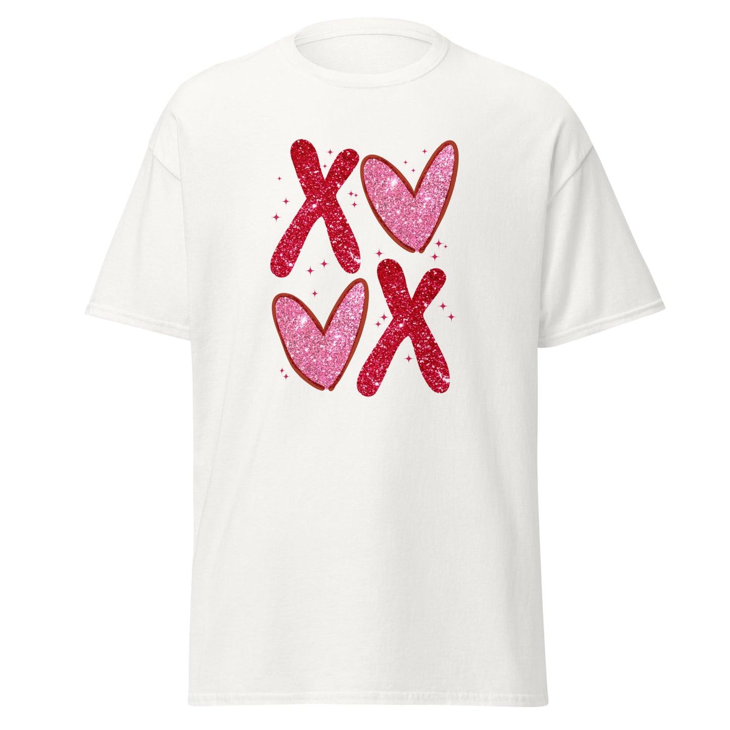 XOXO Pink Glitter - Valentine’s Day T-Shirt – Lightweight and Festive - Occasion Nation Studio