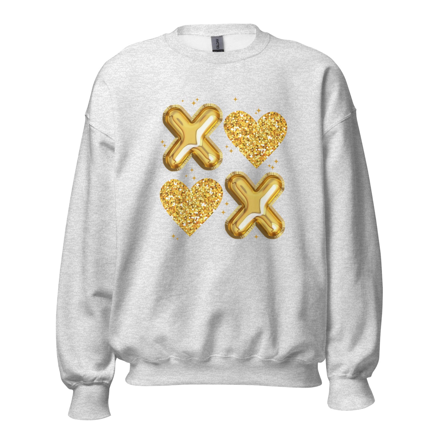 XOXO Gold - Valentine’s Day Sweatshirt – Cozy & Stylish Love-Inspired - Occasion Nation Studio