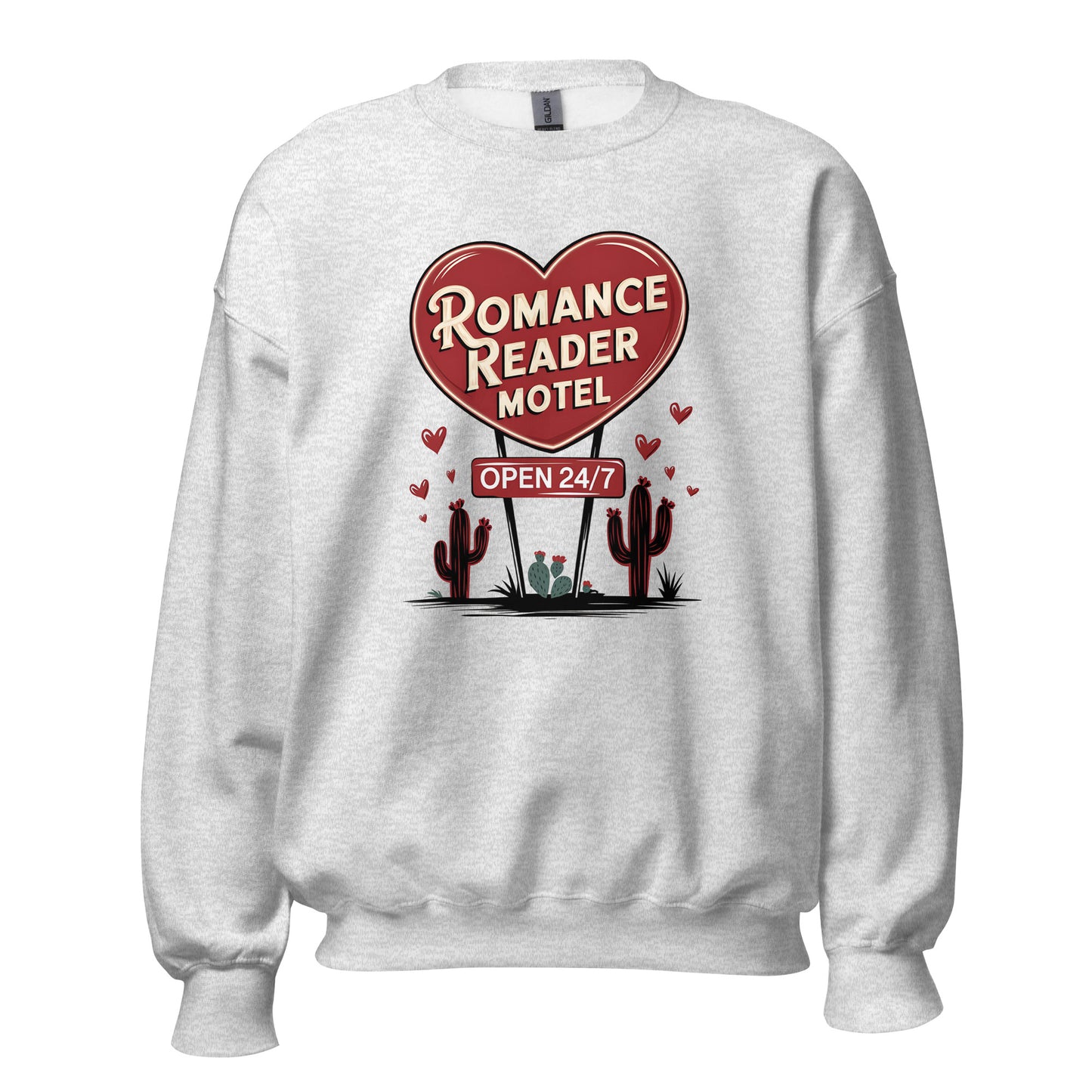 Romance Reader Motel - Valentine’s Day Sweatshirt - Festive and Cozy - Occasion Nation Studio