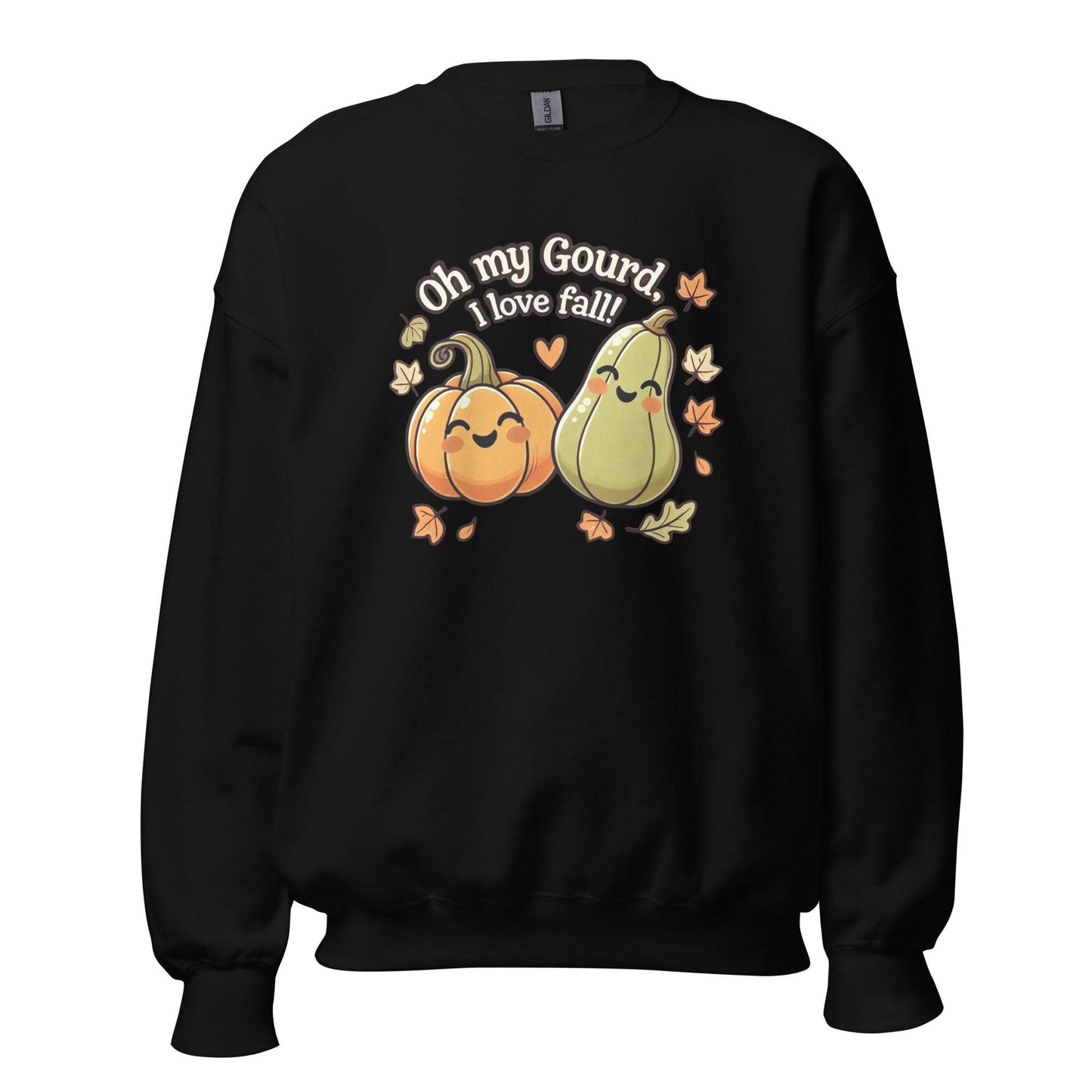 Unisex Fall Printed Sweatshirt – "Oh My Gourd, I Love Fall" – Cozy Unisex Fall Sweatshirt for Autumn Lovers - Occasion Nation Studio