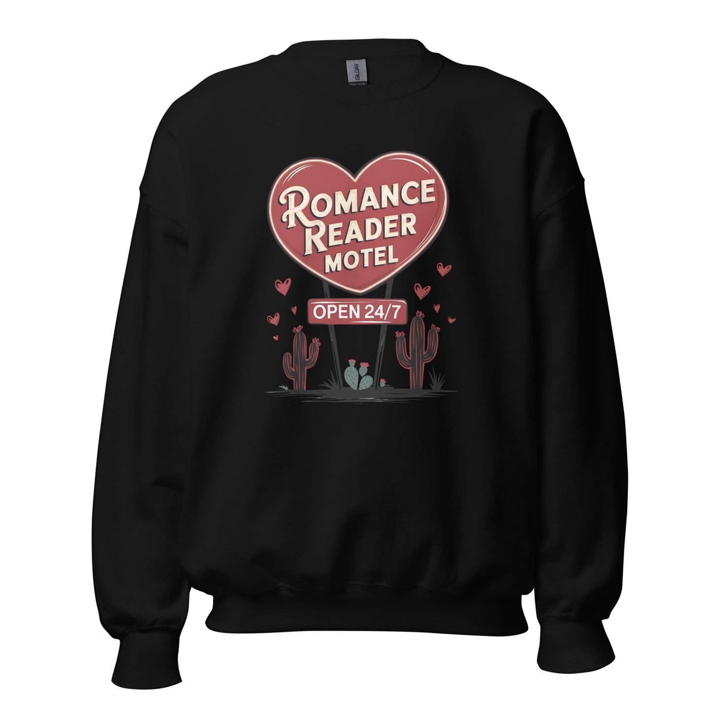 Romance Reader Motel - Valentine’s Day Sweatshirt - Festive and Cozy - Occasion Nation Studio