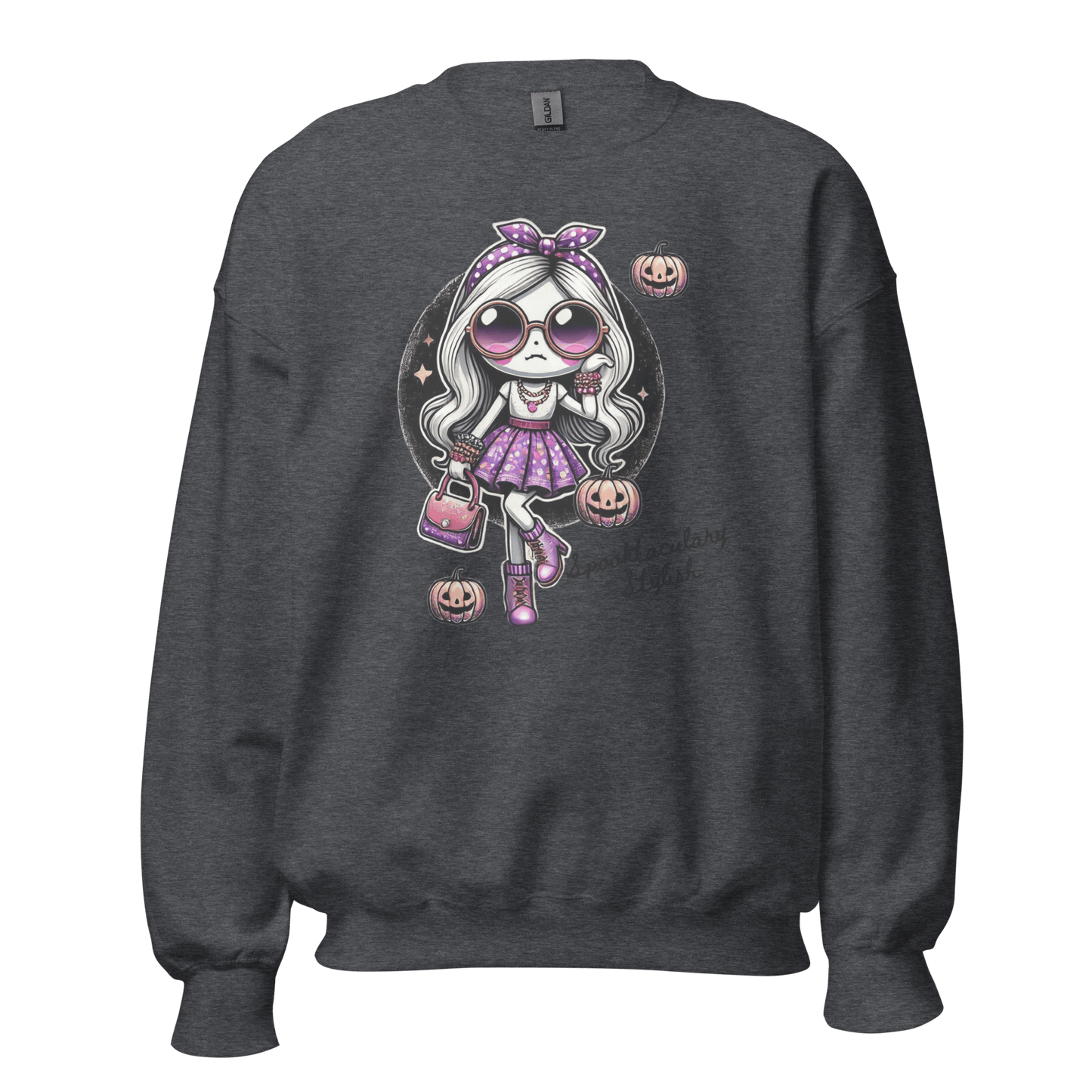 Unisex Halloween Printed Sweatshirt – "Spooktacularly Stylish" – Fun Halloween Sweatshirt - Occasion Nation Studio