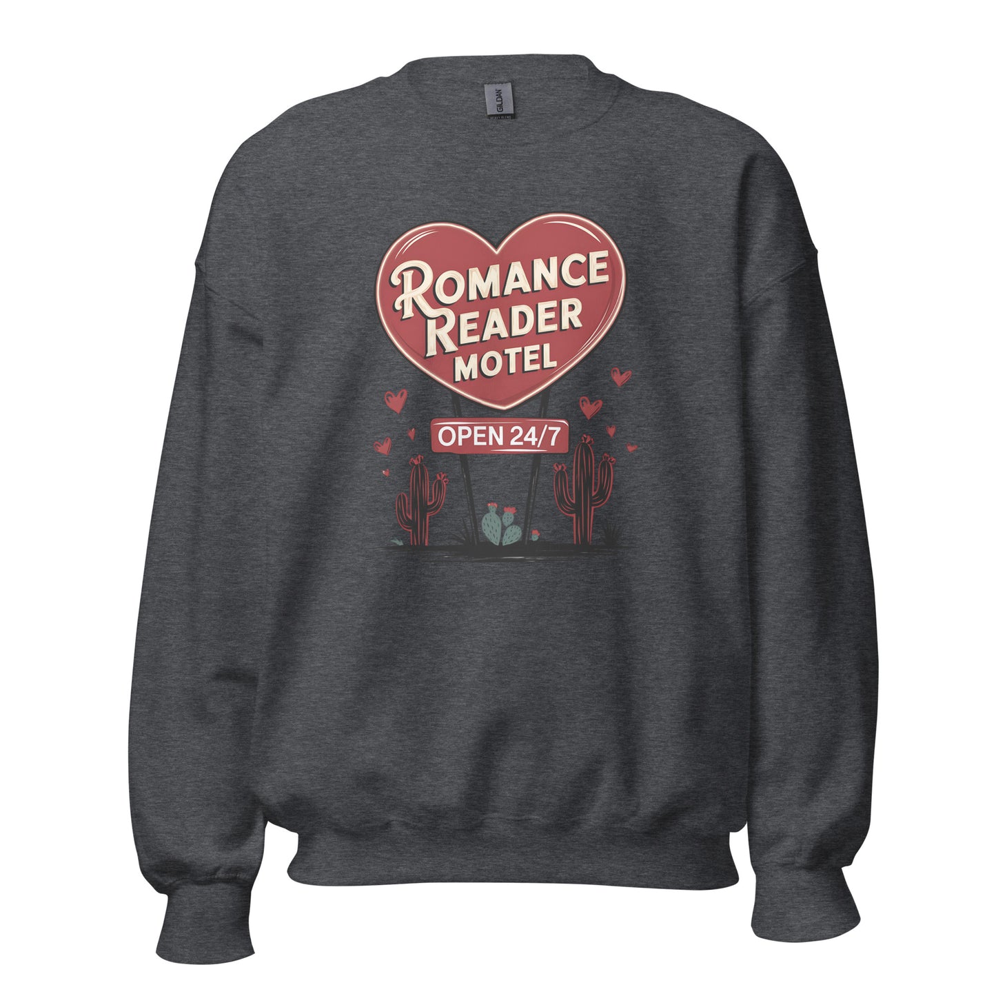 Romance Reader Motel - Valentine’s Day Sweatshirt - Festive and Cozy - Occasion Nation Studio