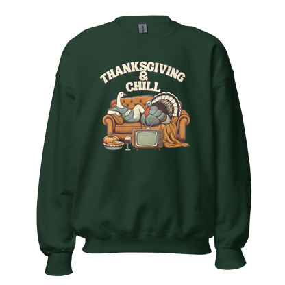 Thanksgiving Sweatshirt - Thanksgiving & Chill