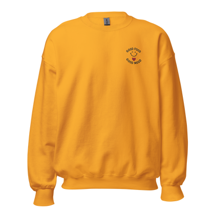 gold - Thanksgiving Sweatshirt - Good Food, Good Mood