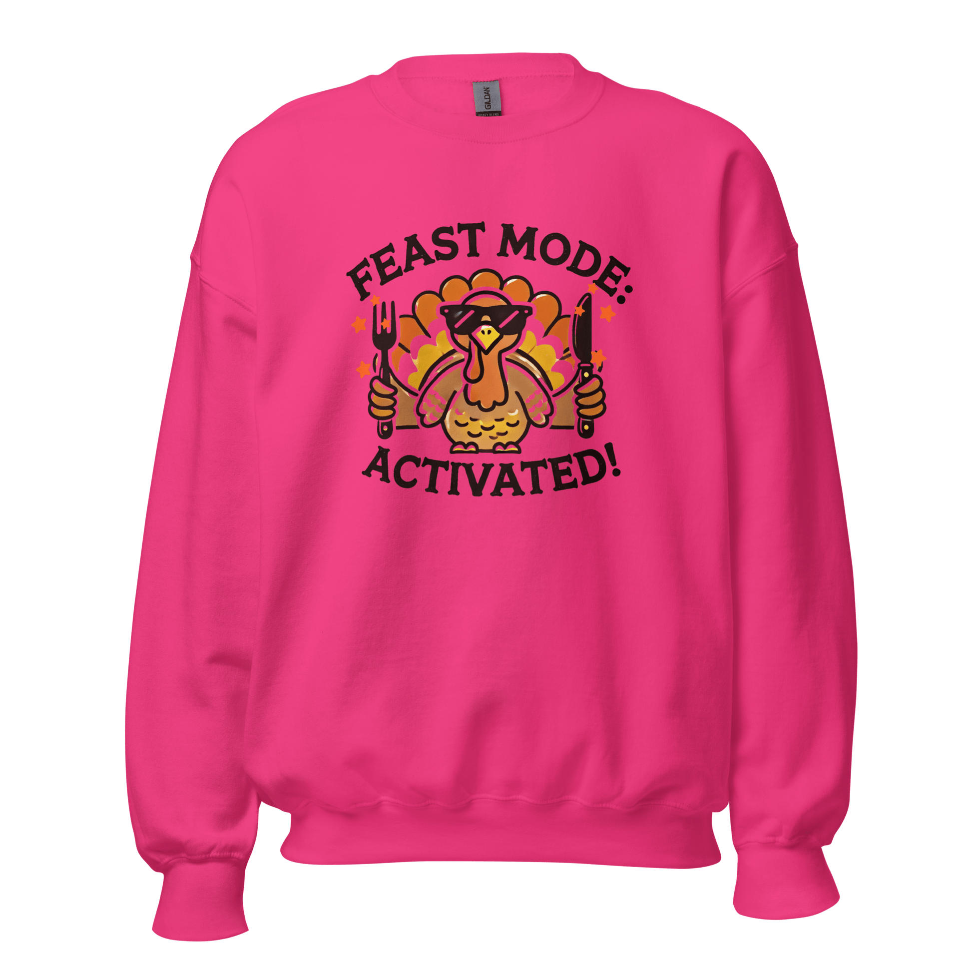 Pink - Thanksgiving Sweatshirt - Feast Mode: Activated!