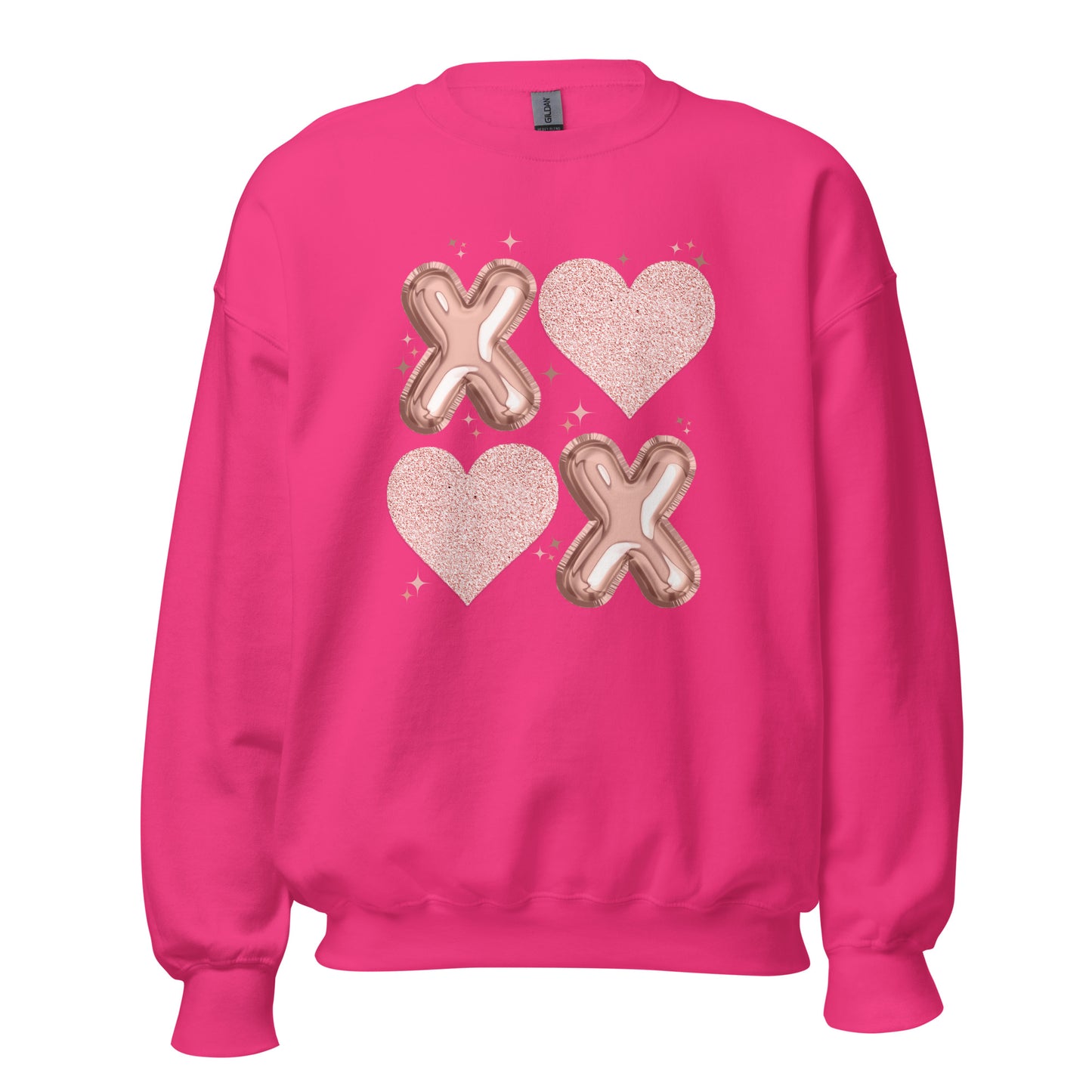 XOXO Rose Gold - Valentine’s Day Sweatshirt – Cozy & Stylish Love-Inspired - Occasion Nation Studio