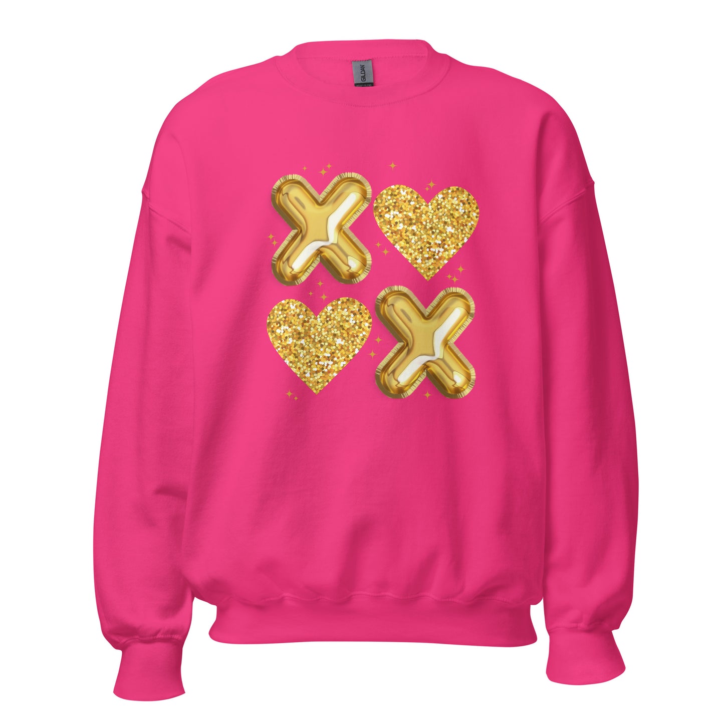 XOXO Gold - Valentine’s Day Sweatshirt – Cozy & Stylish Love-Inspired - Occasion Nation Studio